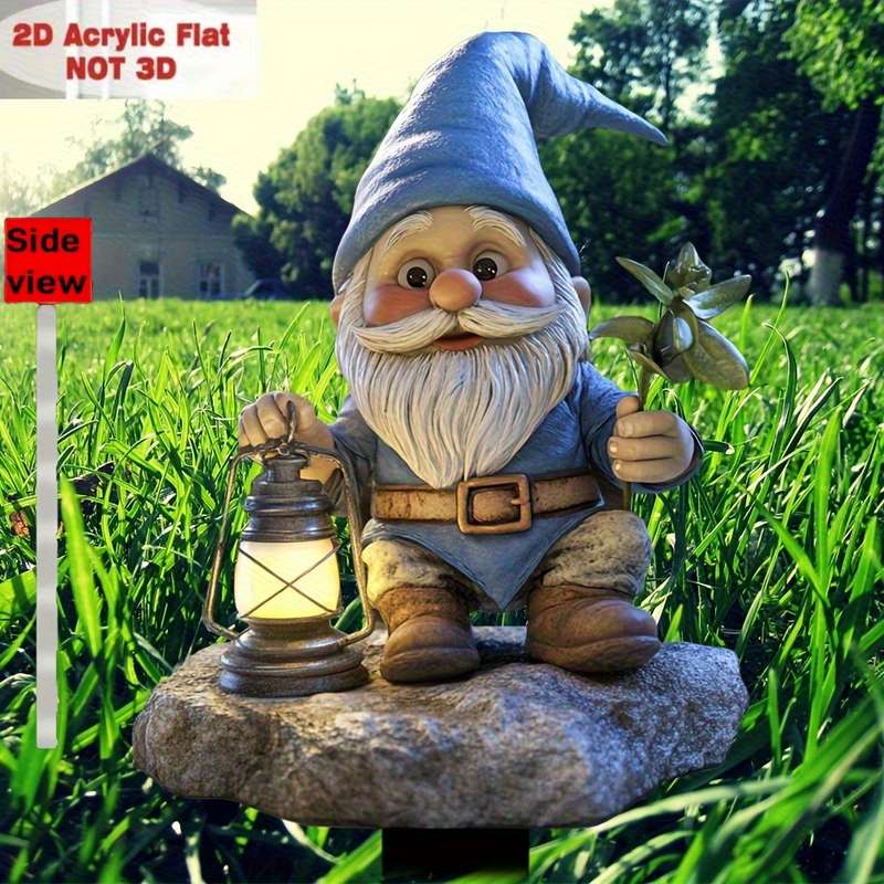 1pc 2D Flat  Printing  New Acrylic Material Garden Decoration Stake Suitable for Yards Garden
