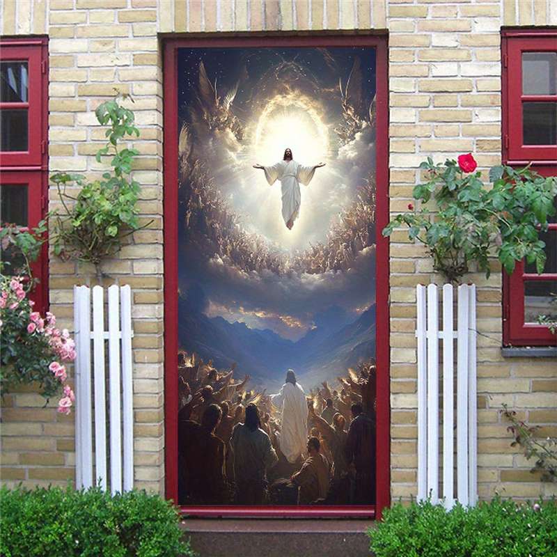 1pc 95.0x214.88cm Jesus Christian Themed Stickers