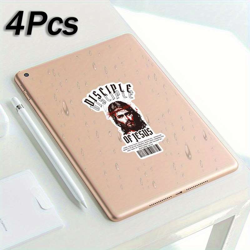 4Pcs Jesus Christian Themed Stickers