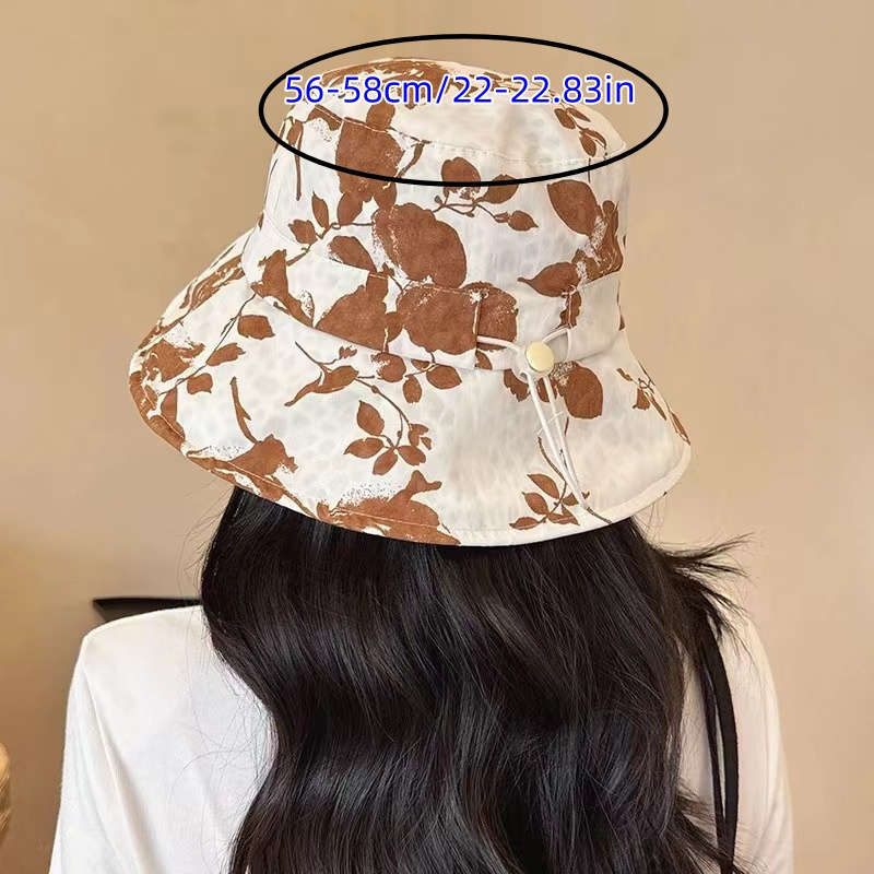 1pc Women'S Stylish Floral Bucket Hat Lightweight Sun-Protective All-Season Use Perfect fo