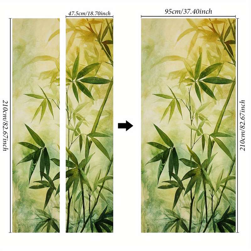 1Pc 76.96x199.9cm Door Window Sticker