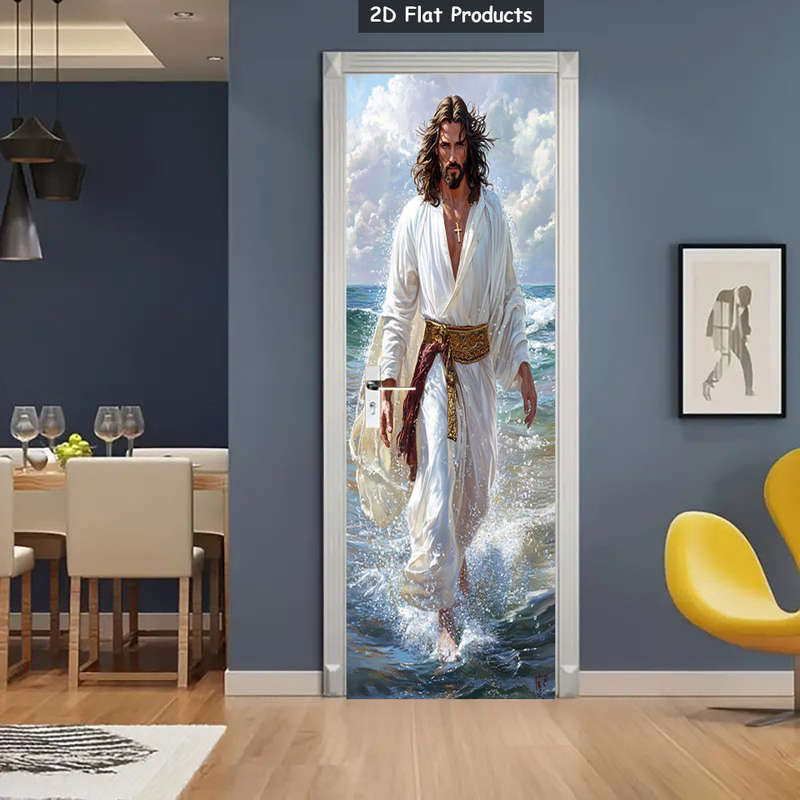 1pc 95.0x214.88cm Jesus Christian Themed Stickers