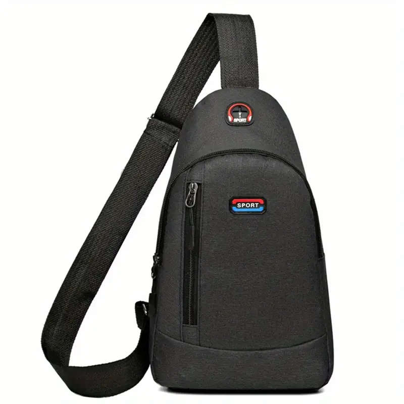 1pc Sports Chest Bag Waist Bag Casual Nylon Canvas