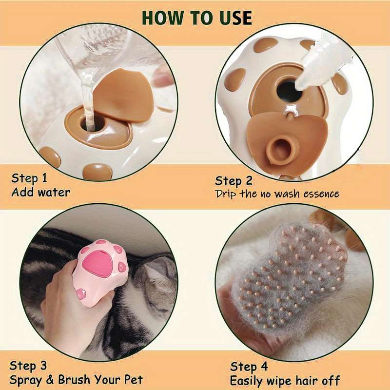 1pc Ice Pink with Scented Foam Pet Comb