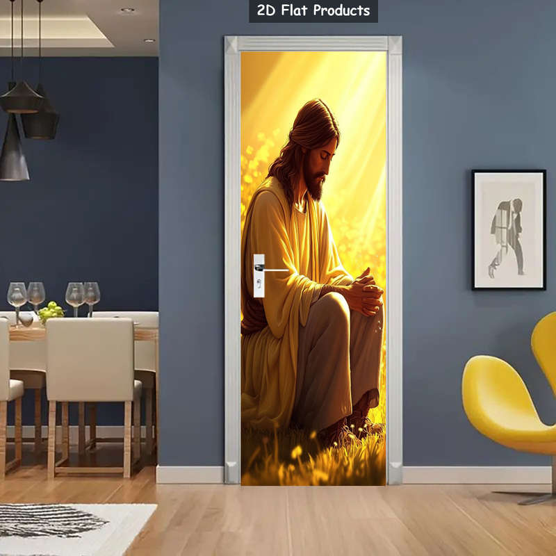 1pc 95.0x214.88cm Jesus Christian Themed Stickers