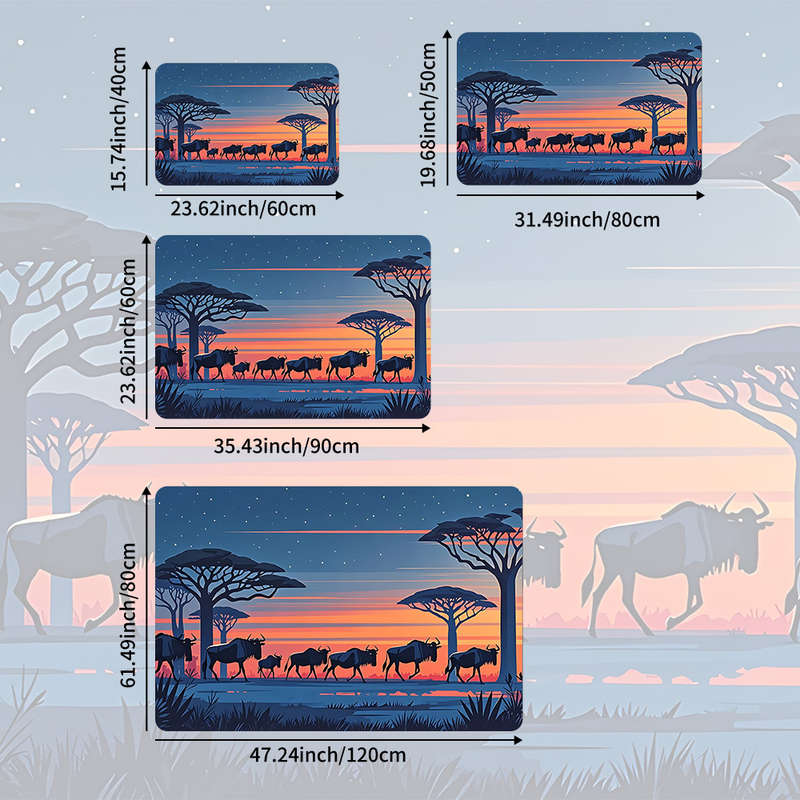 1Pc 23.62x35.43inch 60x90cm Floor Mat