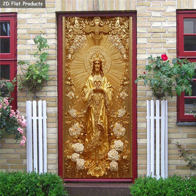 1pc 95.0x209.8cm Jesus Christian Themed Stickers