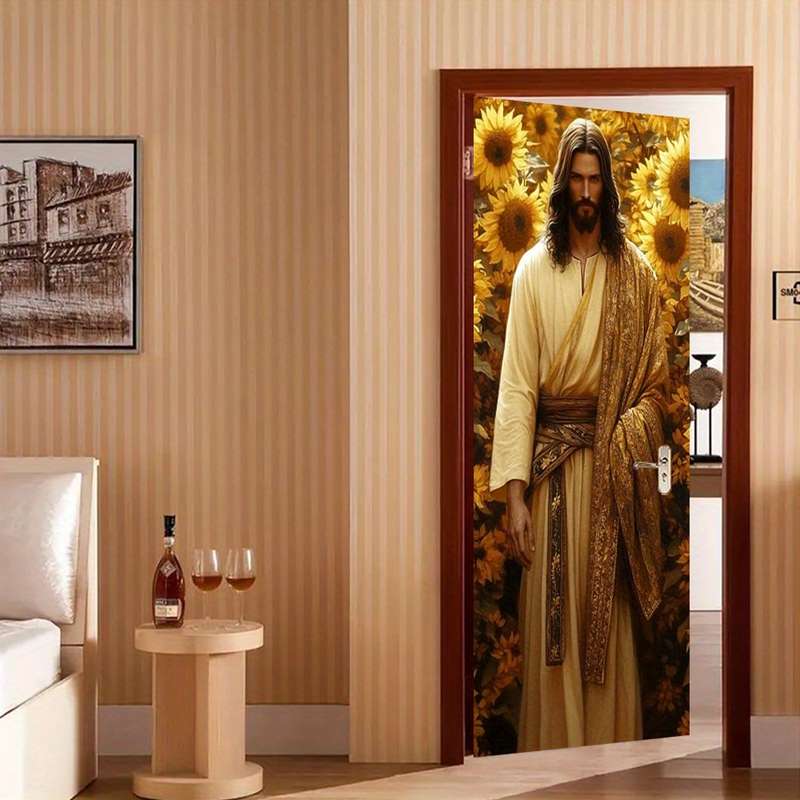 1pc 95.0x214.88cm Jesus Christian Themed Stickers