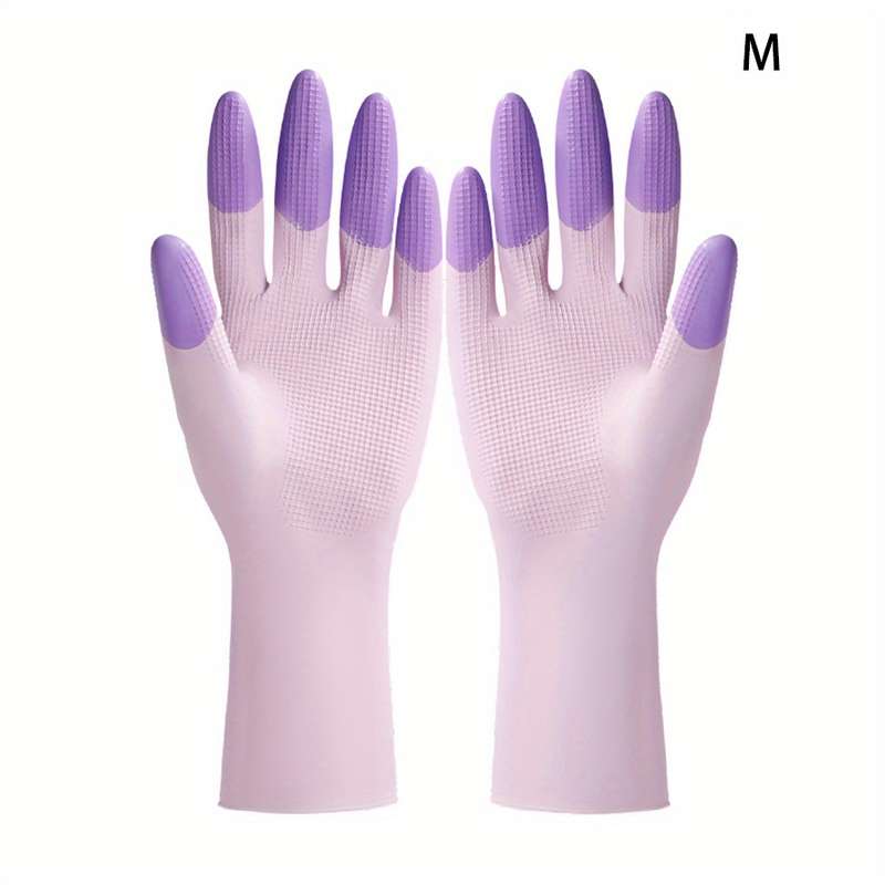 1 Pair Green Size L Household Cleaning Gloves