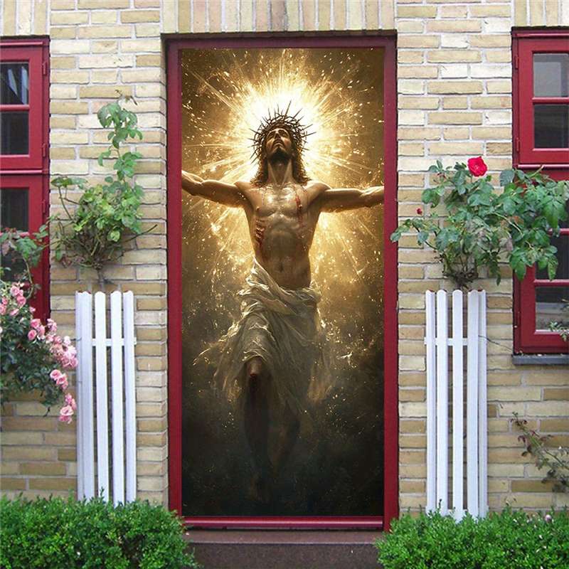 1pc 95.0x214.88cm Jesus Christian Themed Stickers