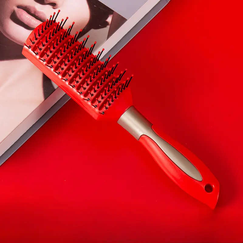 5pcs Professional Hair Brush Set for Normal Hair Rubber Bristle Styling Combs