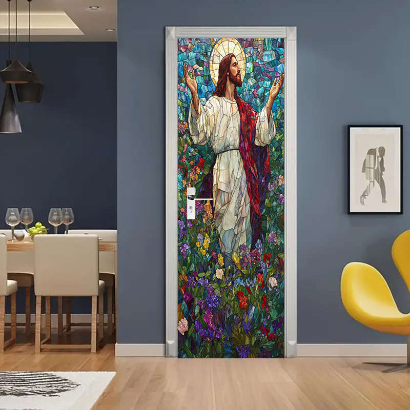 1pc 95.0x214.88cm Jesus Christian Themed Stickers