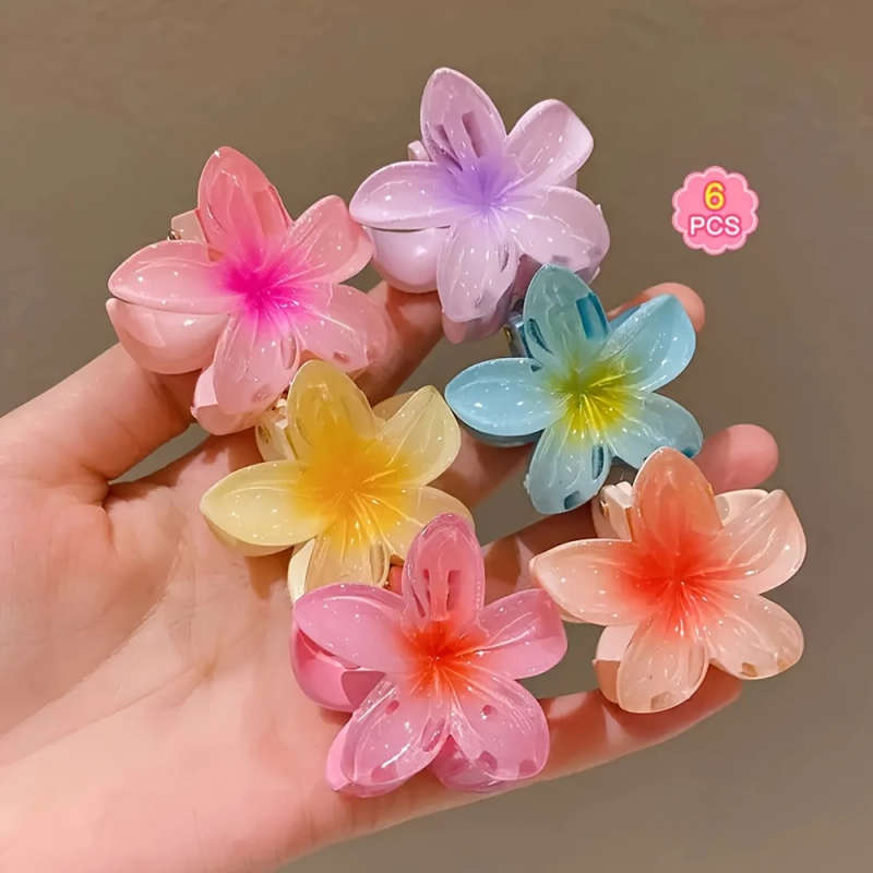 6Piece Gradient Flower Hairpin Set6Piece Gradient Flower Hairpin Set