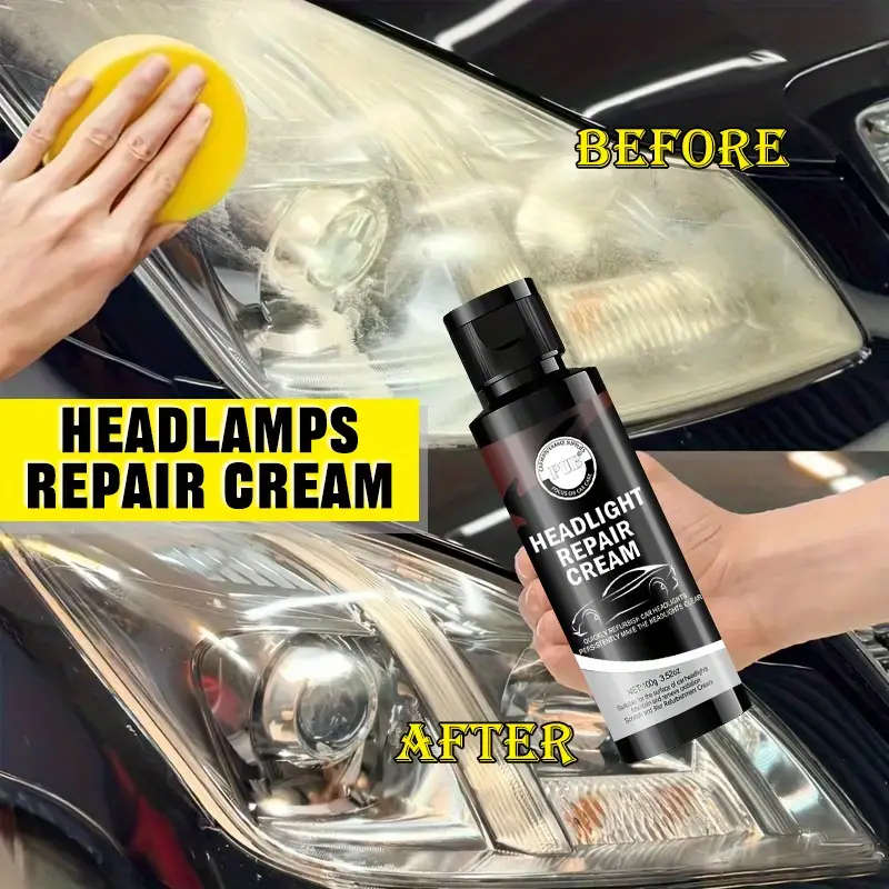 1pc 100g Universal Headlight Restoration Cream Kit Car Headlamp Repair Polish Scratch Yellowing Remo