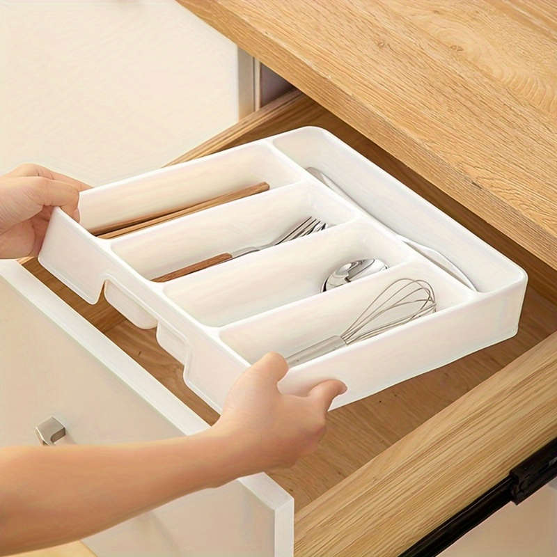 1pc Durable Utensil Organizer Box 1pc Multi-Compartment Kitchen Utensil Organizer Durable P