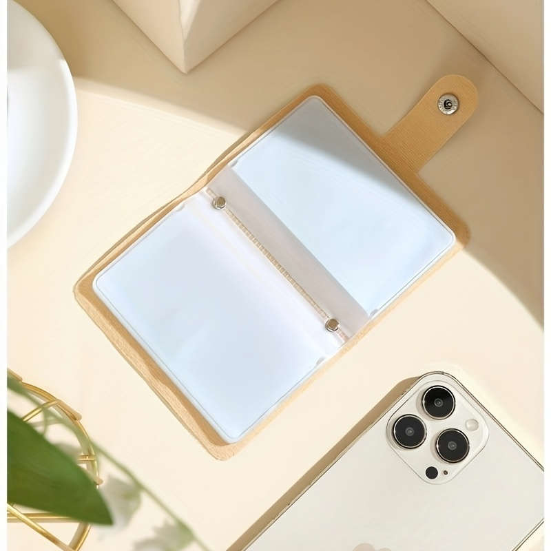 1pc Elegant Floral Pattern Synthetic Faux Leather Card Holder with 20 Slots Ideal for Credit Card