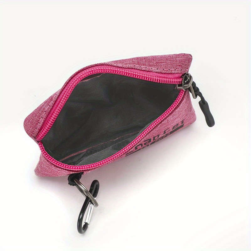 1pc Durable Oxford Fabric Mini Wallet with Zipper Closure Portable Includes Key Card Slots "