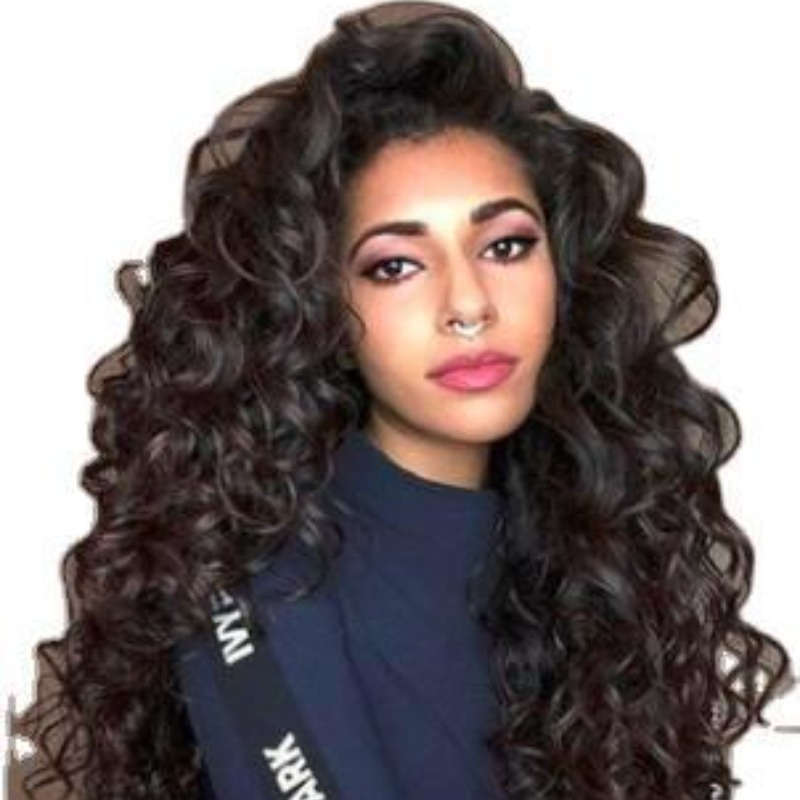 1Pc Black 60.96cm Fashion Design Wig