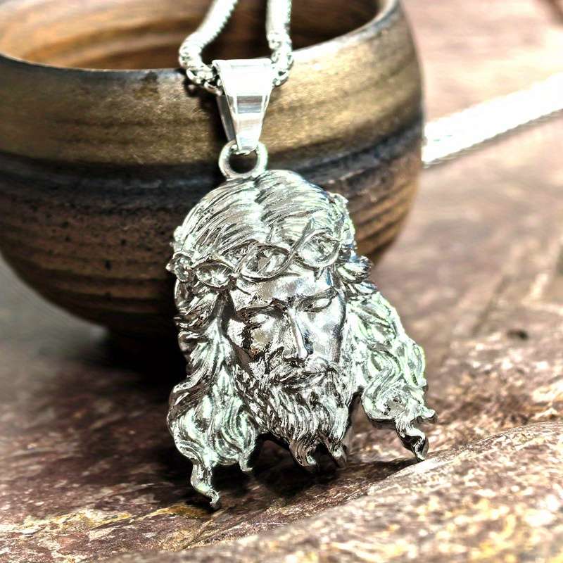 1 Piece Golden Jesus Theme Pendant