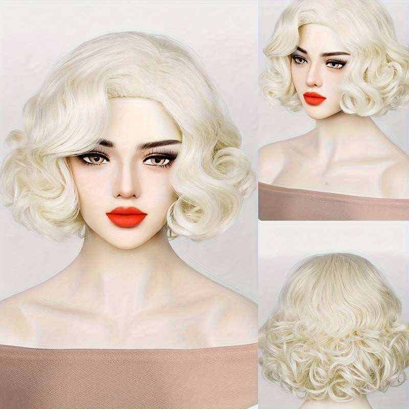 1Pc Blonde 25.4cm Fashion Design Wig