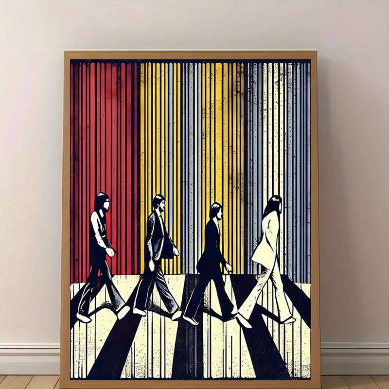 1pc  Unframed Canvas Print Beatles-Inspired Music-Themed Wall Art 30.48cm x 40.64cm Vibrant