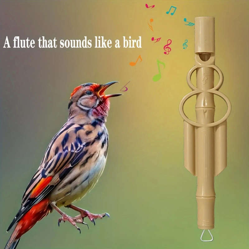 1Pc Realistic Light Brown Plastic Bird Whistle Forest Bird Tweet Sound