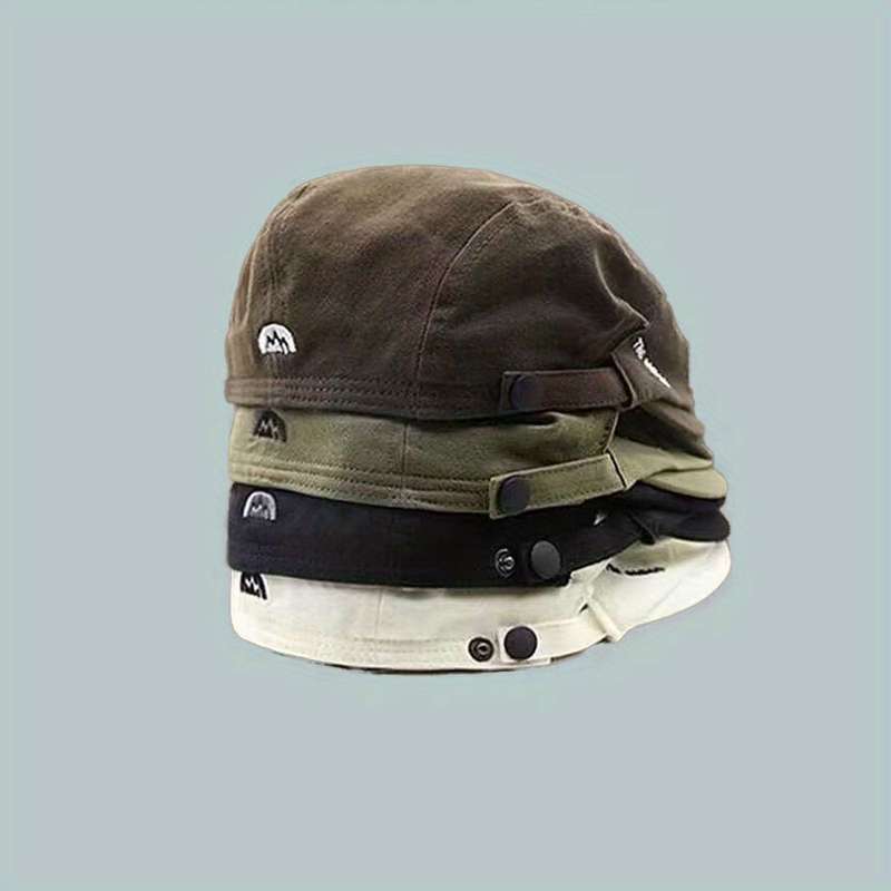 1pc GULESWY Men's Retro British Style Beret Versatile Japanese-Inspired Simple Forward Peaked