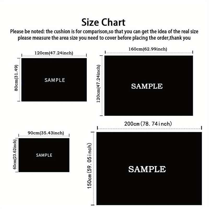 1Pc 120x160cm Floor Mat