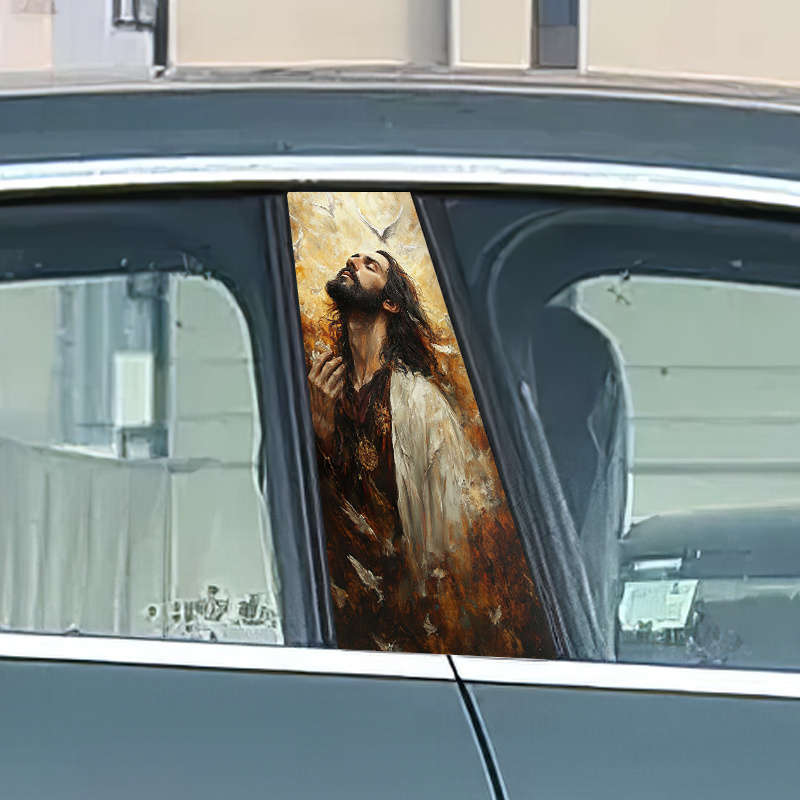 2pcs Jesus Christian Themed Stickers