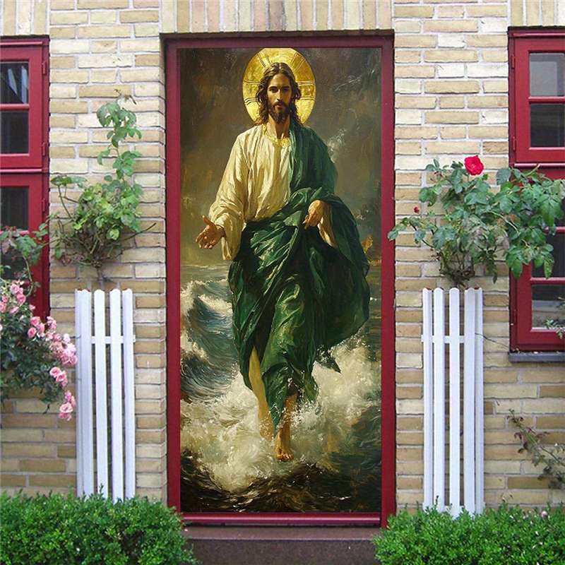 1pc 95.0x214.88cm Jesus Christian Themed Stickers