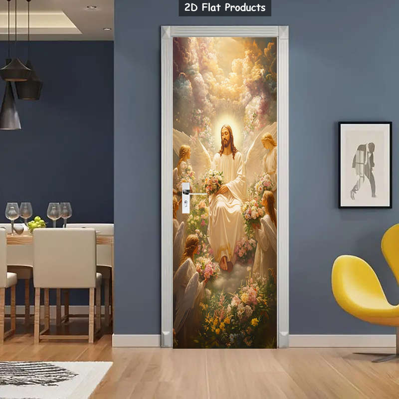 1pc 95.0x209.8cm Jesus Christian Themed Stickers