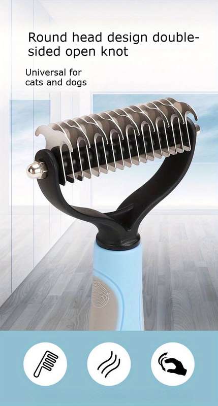1pc Blue 17 Teeth Pet Comb
