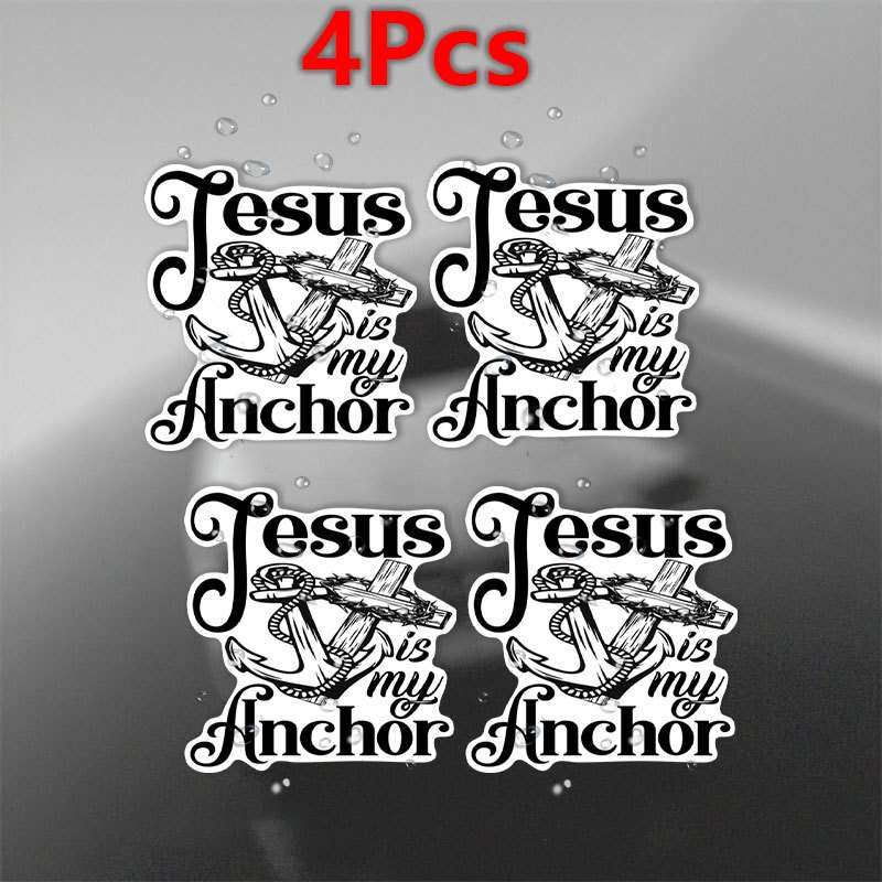 4Pcs Jesus Christian Themed Stickers
