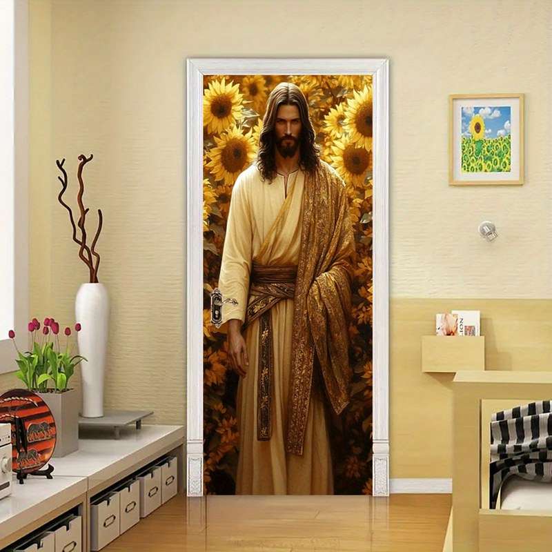 1pc 95.0x214.88cm Jesus Christian Themed Stickers