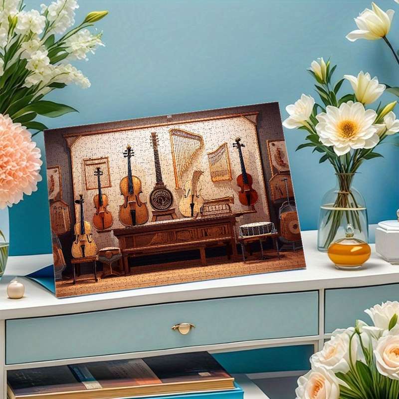 1000pcs Jigsaw Puzzle for Adults Musical Wonders from Ancient Bells to Modern Elect