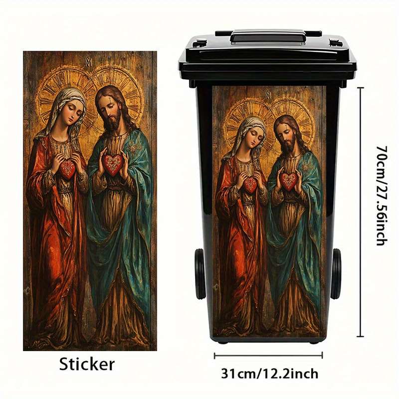 1pc 30.99x69.85cm Jesus Christian Themed Stickers