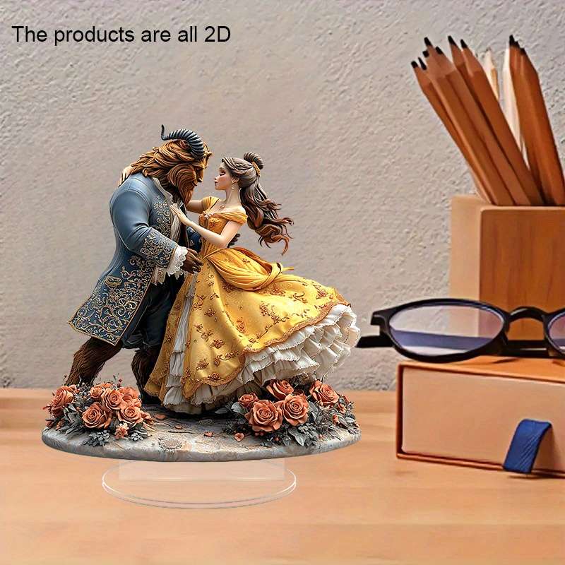 1pc 2D Flat   Disney Acrylic Figurine Classic Style Universal Holidays Cartoon Decoration B