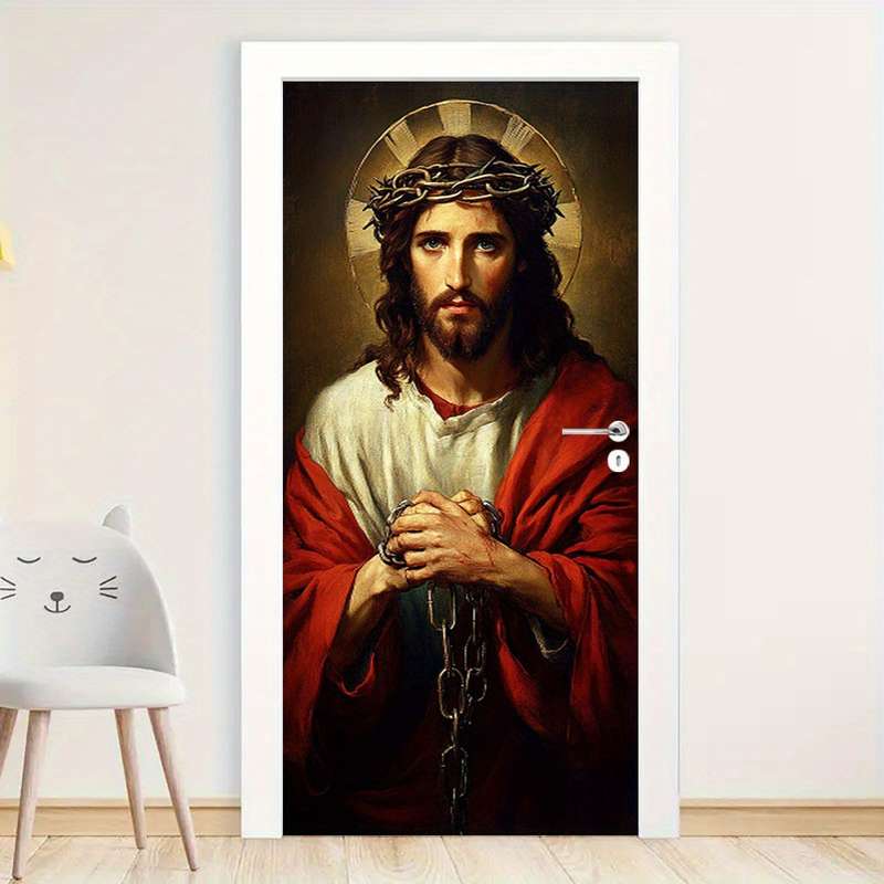 1pc 95.0x214.88cm Jesus Christian Themed Stickers
