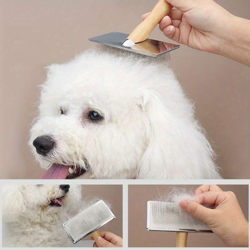 1pc Wooden 8.8cm Pet Comb