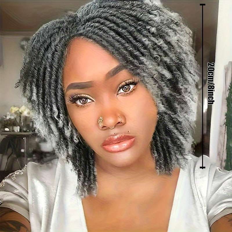 1Pc Deep Grey 20.32cm- Fashion Design Wig