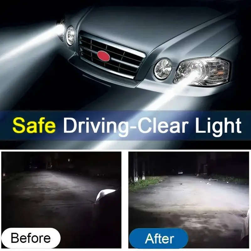 1pc Headlight Restoration Kit Quick Fix for Oxidation Yellowing Scratches Easy-to-Use Polishing Comp