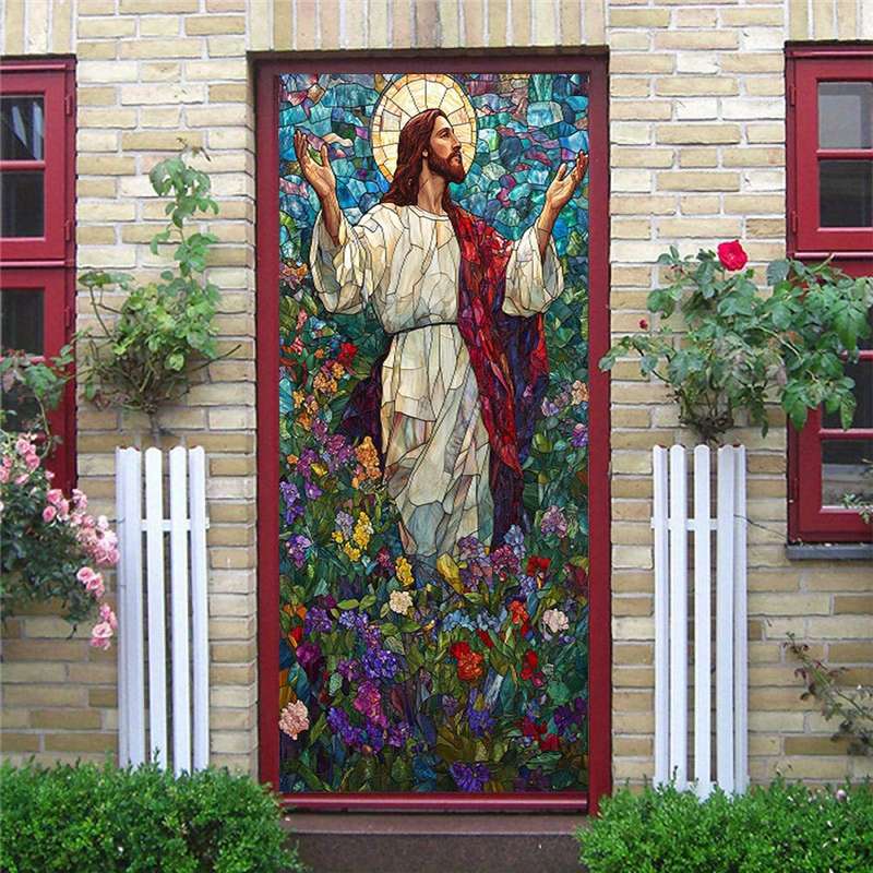 1pc 95.0x214.88cm Jesus Christian Themed Stickers