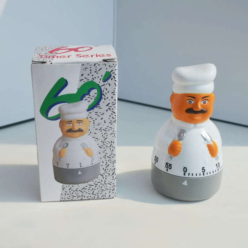 1pc Colorful Kitchen Timer Chef Timer Kitchen Timer Plastic Countdown Knife and Fork Chef Timer