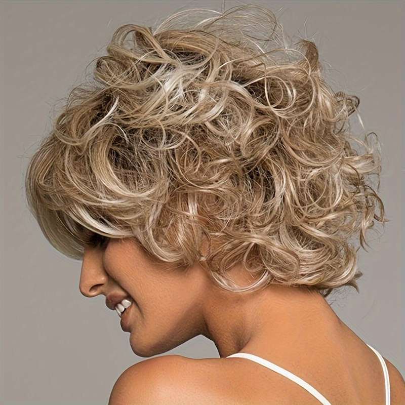 1Pc Golden 30.48cm Fashion Design Wig
