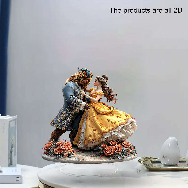 1pc 2D Flat   Disney Acrylic Figurine Classic Style Universal Holidays Cartoon Decoration B