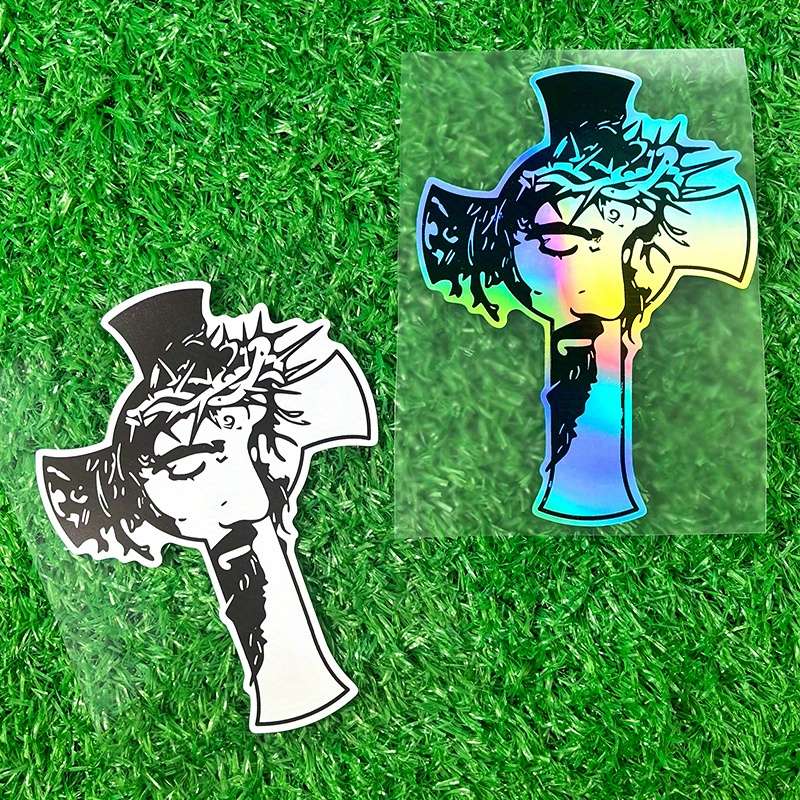 2pcs  Jesus Christian Themed Stickers