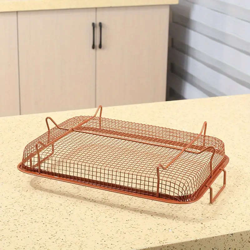 Copper Stainless Steel Square Multifunctional BBQ Basket