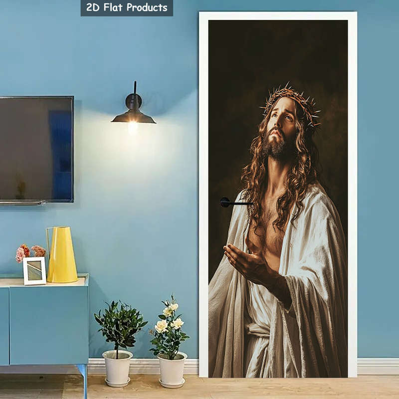1pc 95.0x214.88cm Jesus Christian Themed Stickers