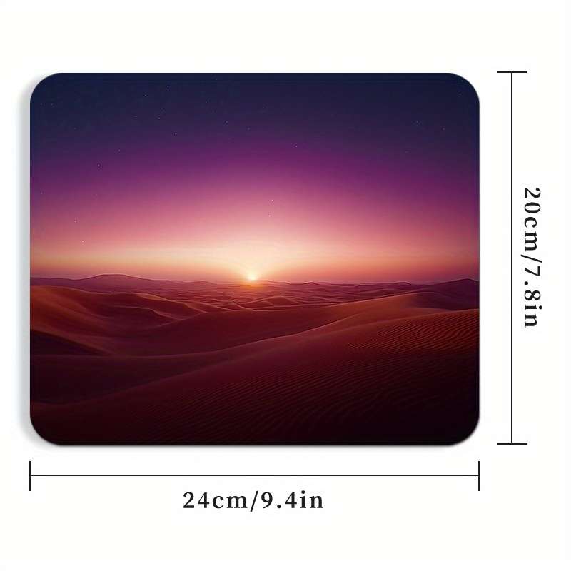 1pc New Desert 8 Printed Pattern Mouse Pad Rubber Anti-Slip Portable Mini Laptop