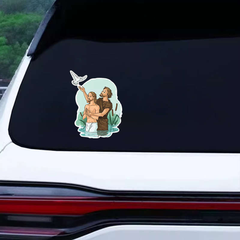 2pcs Jesus Christian Themed Stickers